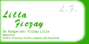 lilla ficzay business card